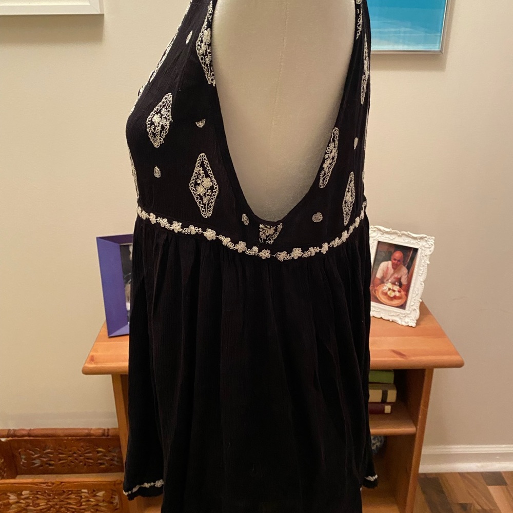 Free People Black and White Embroidered Tunic - Picture 4 of 6